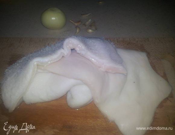 Разделить рубец на несколько кусков. 