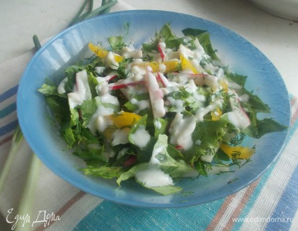 Заправить салат и наслаждаться! Приятного аппетита!