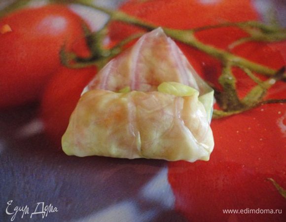 Закручиваю на острый уголок.