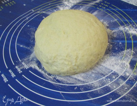 Выложить  тесто на стол, припыленный мукой. Немного подмесить. Тесто готово! Оно должно быть мягким. 