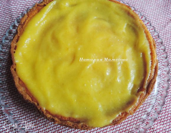 Готовый чизкейк намазать остывшим лимонным курдом. Количество - по вкусу.