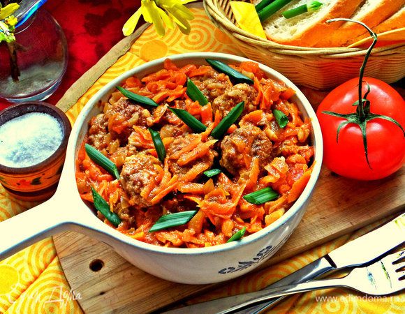 При подаче посыпаем зелёным лучком.