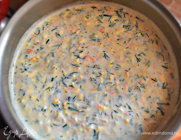 Густоту супа можно "отрегулировать" по вашему желанию, увеличив либо уменьшив количество бульона или молока. Но суп не должен быть слишком густым, т.к. после остывания он ещё немного загустеет.