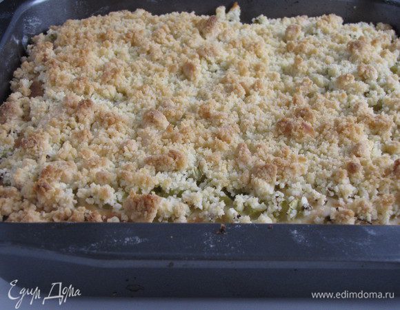 Выпекать пирог в разогретой до 170 град. духовке. 25-30 минут. Остудить в форме.