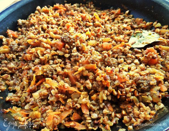 Вот такая крупа стала рассыпчатой, пропитанной.