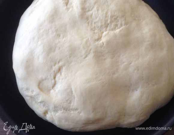 Обмять, переложить в емкость для выпечки (я сейчас на даче и емкости такой не имею), которую надо смазать маслом. Накрыть и дать еще раз подняться (около 30мин).