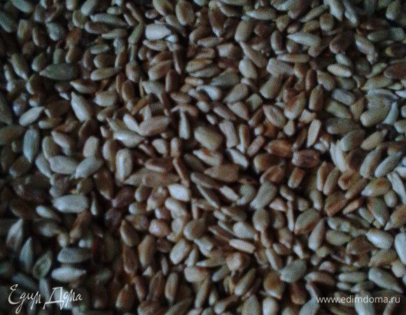 Семечки очищенные подсушить на сухой сковороде до золотистости, перемолоть их удобным для Вас способом.