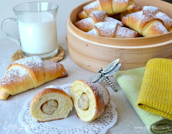 Нежные, ароматные рогалики готовы! Приятного!)