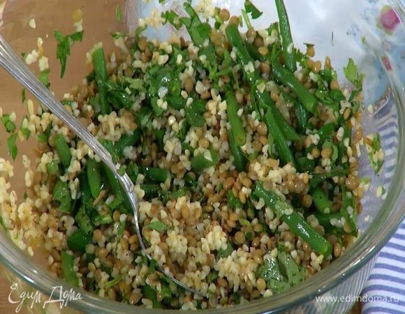 Добавить полбу и еще раз все перемешать.