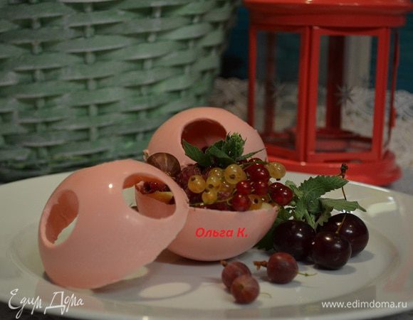 Наполнить полусферы кремом  и выложить в них любимые фрукты. Если вы хотите сферы закрыть, то края полусфер провести горячим ножом и тут же соединить.

Приятного аппетита!