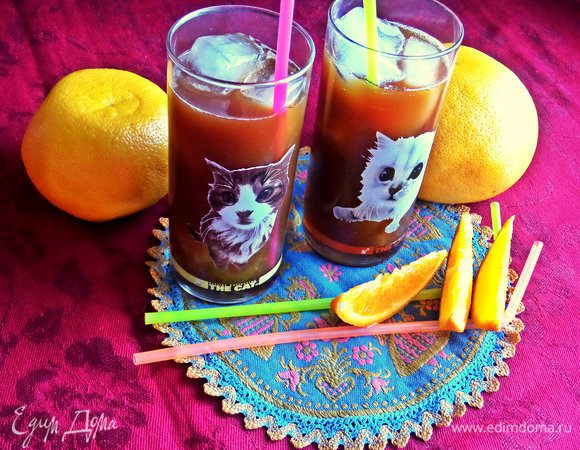 Приятно пьётся,при желании можно добавить алкоголь, но и так получился необычный коктейльчик!