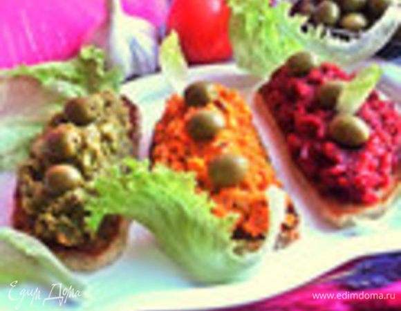 Один из вариантов намазки на хлебушек: 