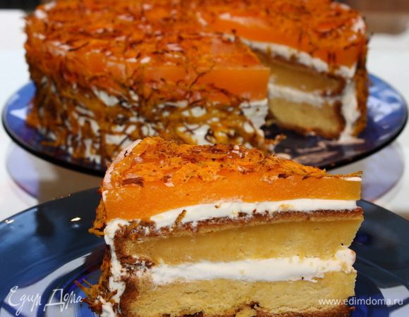Вот и разрез. Торт готов! Угощайтесь!