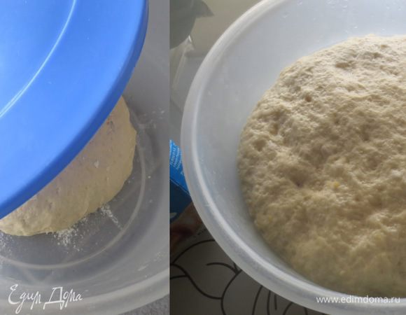 Тесто накрываем и оставляем на 1 час.