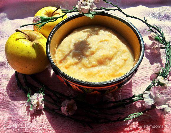 Как я уже говорила, протирала пюре через сито, благо порция была небольшая.