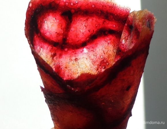 В любом случае пастила вкусная и красивая. А что нам еще надо? Почему бы не положить в этот кулечек что-нибудь вкусное?
Приятного аппетита!