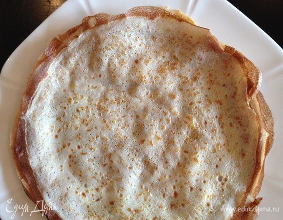 Получается 5-7 блинов стандартного размера.