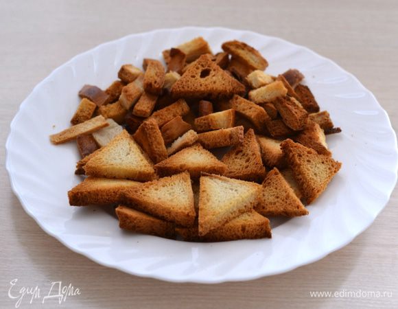 Подсушить в духовке до золотистого цвета.