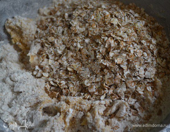 овсяные хлопья, соду, соль. 