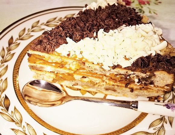 Вот такой получается десерт в разрезе. Доброго вам чаепития!