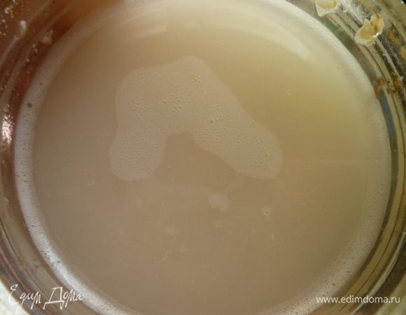 К утру хлопья набухнуть и появятся вот такие пузырьки.