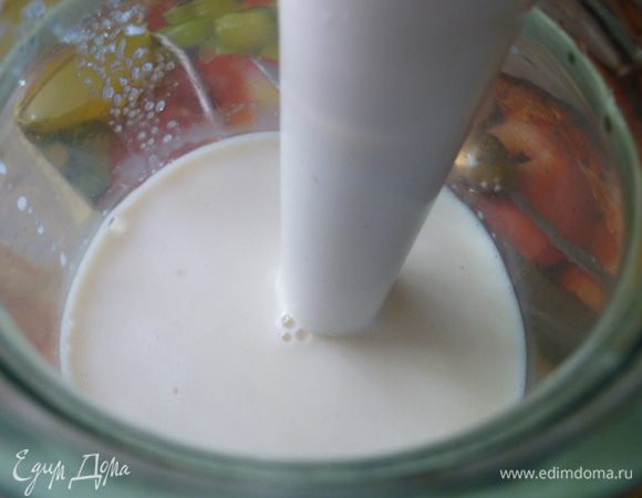 Взбиваем блендером до однородности.