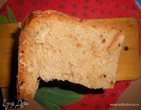 Понадобится хлеб (у меня домашняя выпечка).