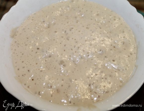 Опара через 3 часа...