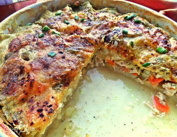 Запеканка хорошо разрезается и переносится по порциям.