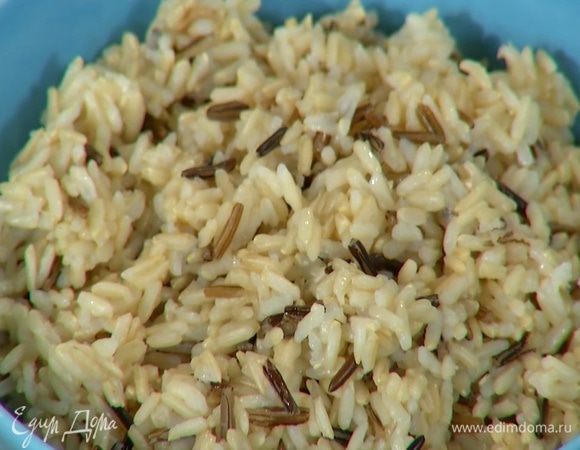 Рис отварить согласно инструкции на упаковке.