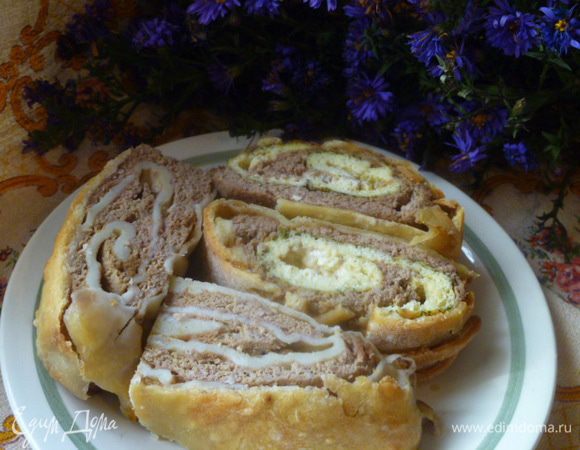 Я часто готовлю такой рулет со свининой или гусем, что есть в наличии.
