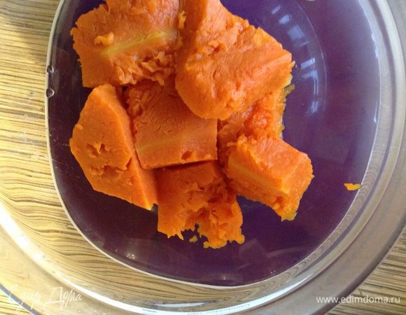 Тыкву я приготовила на пару 25 минут.
