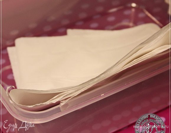 А дальше… дальше сырам надо созреть, кондиции свои набрать, заплесневеть…, т.е. покрыться поверх тонкой корочки, которая быстро образуется, той самой благородной плесенью.
В пищевой контейнер, надо уложить несколько слоев бумажной, хорошо впитывающей влагу салфетки. Экономить не надо. Много все-равно не будет. Особенно в первые дни.
