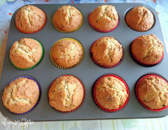 Поставить в разогретую до 180 С духовку. Выпекать до золотисто-коричневого цвета минут 25-30. Остудить в течение 15 минут в форме, затем вынуть и дать остыть им на решетке.