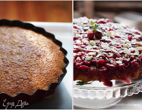 Аккуратно выложить тесто в форму с остывшим крыжовником. Поставить в горячую духовку на 30-35 минут. Проверить готовность деревянной зубочисткой.