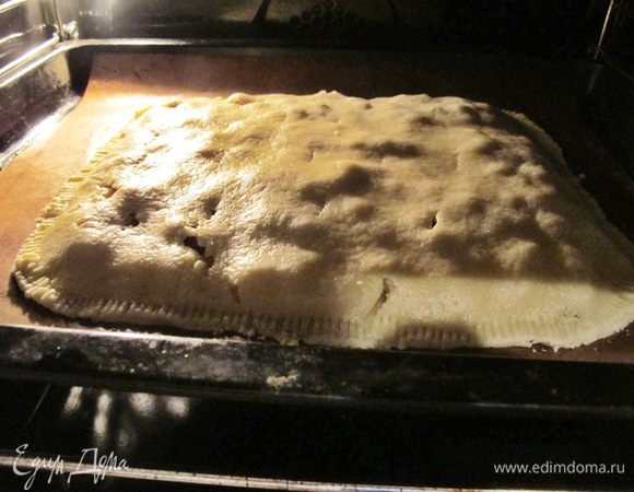 Выпекать 20-25 минут при 180 градусах.
Перед подачей хорошо остудить. Смазать верх сладкой водой.