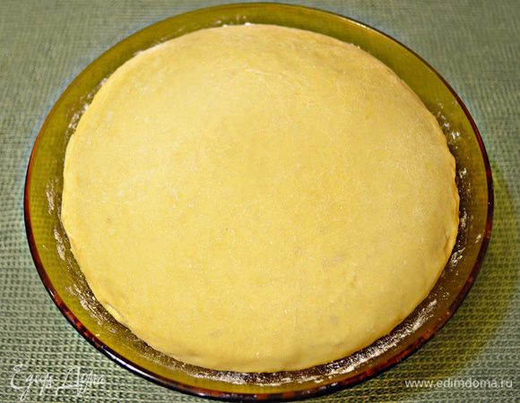 Спустя  50 минут тесто достаточно хорошо поднимется.