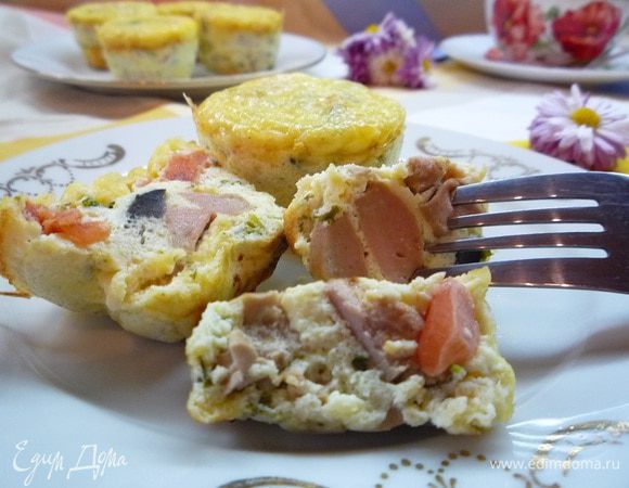 Вот и все, кексы готовы, можно подавать к утреннему чаю или кофе. 
Приятного аппетита!