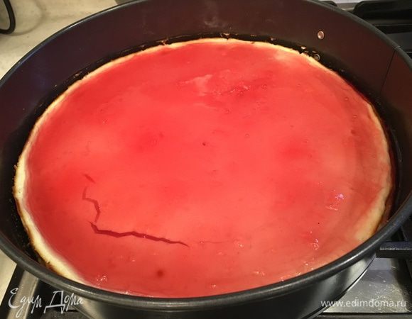 Теплый "чизкейк" заливаем теплым агар-агаром (состояние близкое киселю) и даем застыть.