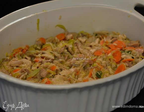 Переложить все в блюдо для запекания.