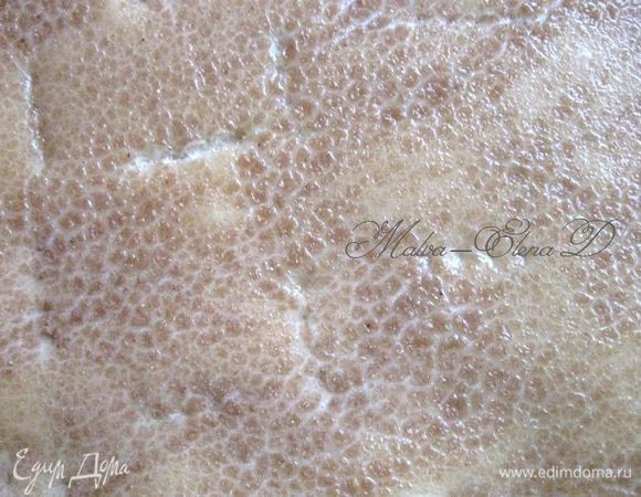 А это та самая сеточка, "шагрень", после того, как я смазала маслом верх пирога.