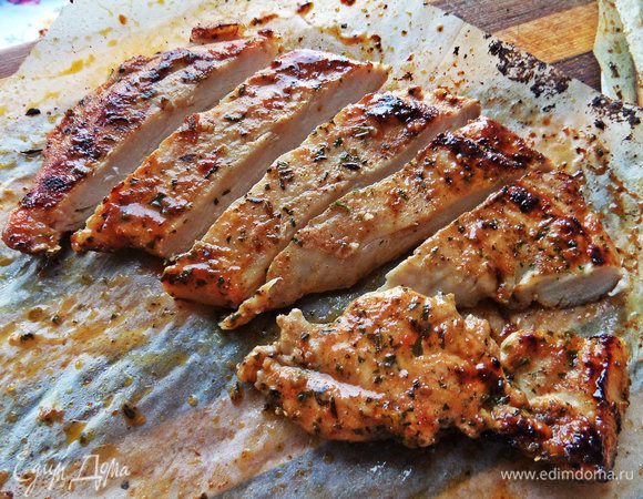 Филе можно разрезать для удобства.