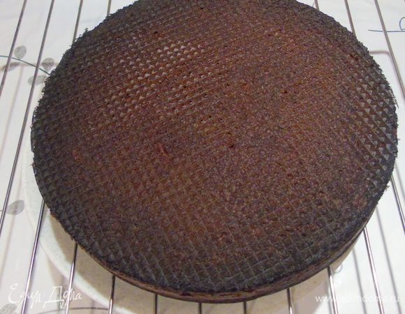 Выпекаем в разогретой до 175°С духовке 50-60 минут, ориентируйтесь по своей духовке. Спичка должна выходит сухая, но не пересушите, поэтому проверяйте уже через 40 минут. Достаньте и переверните (верх ногами) на решетку. Как остынет, заверните в пленку и оставьте до утра.