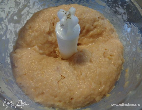 И все измельчим. На фото хорошо видна структура мусса. 