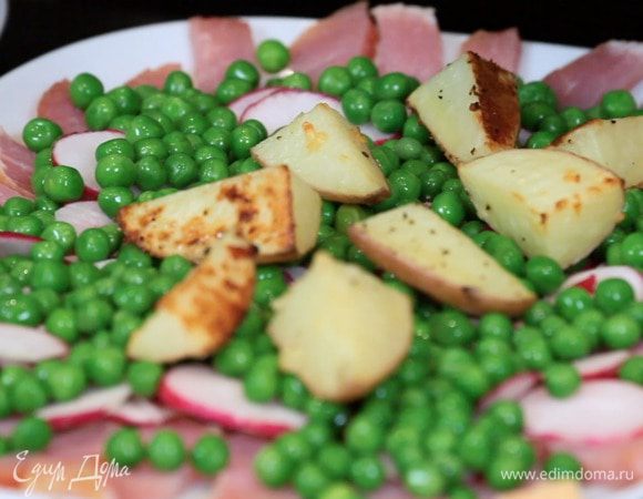 Затем готовый картофель.