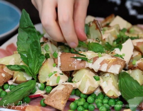 И украшаем базиликом.