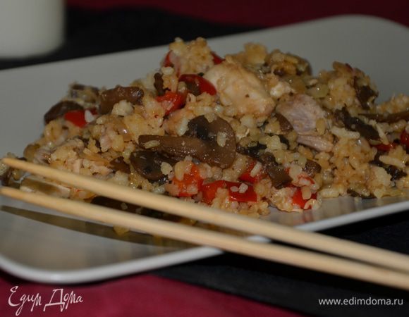 Тщательно вымешать и сразу же подавать.