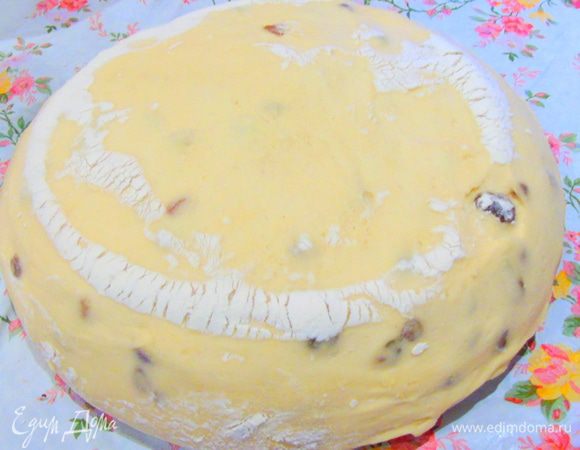 Выкладываем тесто на рабочую поверхность.