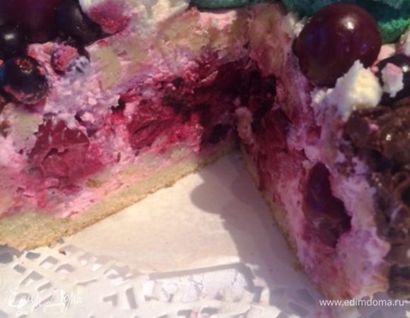 Вот так торт выглядит в разрезе.