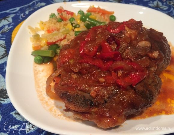 На гарнир подойдёт отварной картофель или кускус с овощами. 
Приятного аппетита!